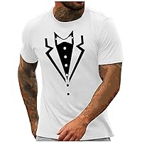 Funny Faux Fake Suit T Shirt Mens Tuxedo Bow Tie 3D Printed Tshirt Summer Fashion Short Sleeve Streetwear Gifts Tops