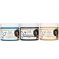 ORS Curls Unleashed Color Blast Temporary Color Wax, Infused with Beeswax & Castor Oil, Bodacious Blue - Molasses - Bombshell - Bundle