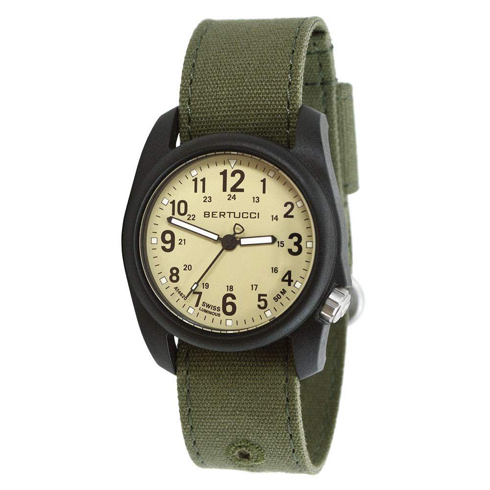 Bertucci DX3 Canvas Watch | Evergreen Comfort Cancas Band | Swiss Super Luminous Technology | Innovative Design, Durable Build, Light Weight Comfort | 11093