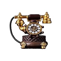 Retro Resin Telephone Figurine Vintage Crafts Decorative Model Ornament For Home Wine Cabinet Hotel Decoration Telephone Coin Bank