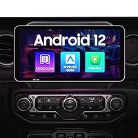 10.33 Inch Car Stereo Radio for Jeep Wrangler JL(2018-2022)/Gladiator (2020-2021), 8Core 8+128GB GPS Navigation with Carplay Android Auto Local Weather 5GWIFI SWC QLED DSP Online Radio