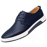 Men's Oxfords Shoes Casual Lace Up Breathable Formal Dress Mens Slip On Sneakers
