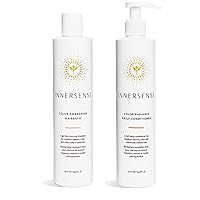 INNERSENSE Organic Beauty - Natural Color Awakening Hairbath Shampoo + Color Radiance Conditioner | Non-Toxic, Cruelty-Free, Clean Haircare (10 fl oz | 296 ml)