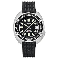 Heimdallr 44mm Stainless Steel Mens Automatic Watch, Sapphire Crystal NH35A Movement Dive Watch, Super-Luminova C3, 200 Meter Water Resistant