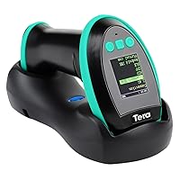 Tera Barcode Scanner with Digital Setting Screen & Keypad, Pro Version Extra Fast Scanning Speed, Works with Bluetooth 2.4G Wireless & USB Wired, 1D 2D QR Handheld Bar Code Reader Model HW0009 Blue