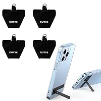 OUTXE 4 Pack Universal Phone Tether Tab Without Adhesive + OUTXE 3 Pack Ultra-Thin Kickstand for Cell Phone Case