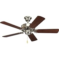 Progress Lighting P2500-09 AirPro Ceiling Fans, 42-Inch Diameter x 12-Inch Height, Nickel