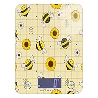 ALAZA Food Scale, Cute Bee and Sunflower Digital Food Kitchen Scale for Weight Loss, Baking, Cooking, Keto and Meal Prep, 5g/0.18 oz - 5kg/11LB