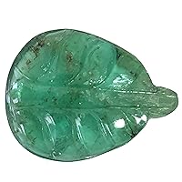 TGSC 3.42 Ct Natural Emerald Carved Fancy Shape Size 16x12 mm Top Quality Beautiful Loose Gemstone Best For Making Jewelry-Zambia May Birthstone With Best Deal & Offer