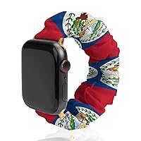 Flag of Belize Watch Band Compitable with Apple Watch Elastic Strap Sport Wristbands for Women Men