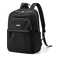 Laptop Backpack Travel Work Commute Casual Daypack for Women Computer Bags Fit 14 Inch Notebook (Black)