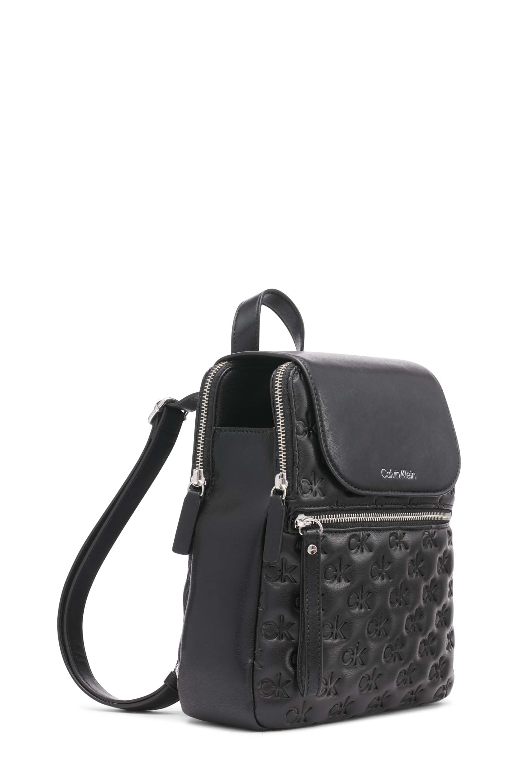 Calvin Klein Women's Reyna Signature Key Item Flap Backpack