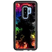 Phone Case for Galaxy S9 Plus for Men, Pattern, Anti Scratch, Compatible with Samsung Galaxy S 9 Plus, Black, Colorful Abstract