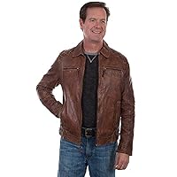 Scully Western Jacket Mens Zip Front Weaved Contrast Stitch F0_727