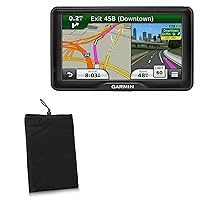 BoxWave Case Compatible with Garmin RV 760LMT - Velvet Pouch, Soft Velour Fabric Bag Sleeve with Drawstring - Jet Black