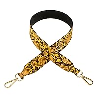 Purse-Strap Replacement Faux Leather Handbag-Strap Short Handles Shoulder Bag Strap Replacement With Metal Clasp Yellow