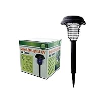 Solar Powered Light, Mosquito and Insect Bug Zapper-LED/UV Radiation Outdoor Stake Landscape Fixture for Gardens, Pathways, and Patios by Pure Garden