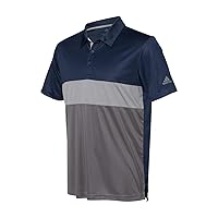 Mens Merch Block Sport Shirt (A236) - Navy/Grey, Medium