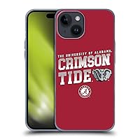 Head Case Designs Officially Licensed University of Alabama UA Crimson Tide Soft Gel Case Compatible with Apple iPhone 15