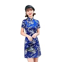 Short Cheongsam Chinese Traditionl Dress Sexy Qipao