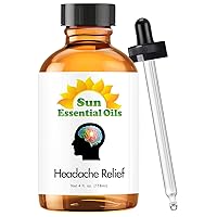 Sun Essential Oils - Headache Relief Blend Essential Oil (Huge 4 Ounce Bottle) Bulk