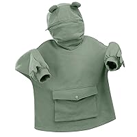 Hoodies for Women, Women Girls Fashion Frog Pocket Hoodie Long Sleeve Cute Sweatshirt Casual Pullover Tops