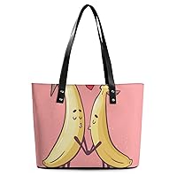 Womens Handbag Fruit Banana Leather Tote Bag Top Handle Satchel Bags For Lady