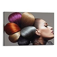 Salon Poster Girl Hair Salon Decorative Poster Poster for Room Aesthetic Posters & Prints on Canvas Wall Art Poster for Room 16x24inch(40x60cm)