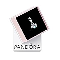 Pandora Camera, Heart & Compass Triple Dangle Charm - Bracelet Charm Moments Bracelets - Great Gift for Her - Sterling Silver & Enamel with Cubic Zirconia - With Gift Box