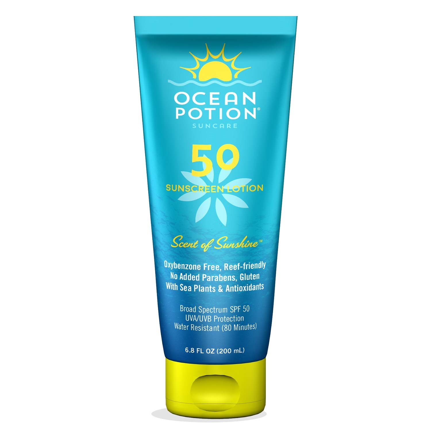 Ocean Potion Spf#50 Sunscreen Lotion 6.8 Ounce Scent Of Sunshine (200ml) (3 Pack)