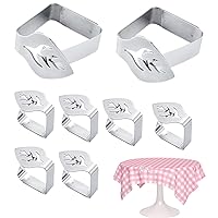 Tablecloth Clips 8Pcs Stainless Steel Outdoor Tablecloth Clip Holders Thick and Thin Table Cloth Fixing Clip for Picnics, Parties, Weddings, Dinners, Schools Leave