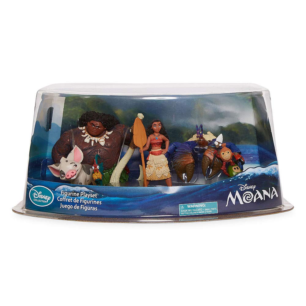 Disney Collection Moana 5 Piece Playset Moana Maui HEI HEI Pua Tamatoa