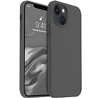 AOTESIER Designed for iPhone 15 Plus Case, Upgrade Silicone Ultra Slim Shockproof Protective Phone Case with [Soft Anti-Scratch Microfiber Lining], 6.7 inch, Space Grey