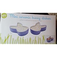 2 Mini Ceramic Bunny Baking Dishes