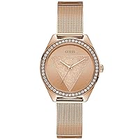 GUESS Womens Analogue Classic Quartz Watch with Stainless Steel Strap W1142L4, Rose Gold, Bracelet