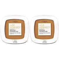 L'Oreal Paris Age Perfect Creamy Powder Foundation Compact, 350 Classic Tan, 0.31 Ounce (Pack of 2)