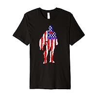 Superman Flag Silhouette Premium T-Shirt