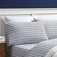 Nautica - Percale Collection - Bed Sheet Set - 100% Cotton, Crisp & Cool, Lightweight & Moisture-Wicking Bedding,4 pcs, Queen, Coleridge Charcoal