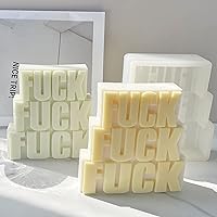 Alphabet Letter Tower Silicone Candle Molds, DIY Casting Epoxy Letter Molds for Clay Resin Pendant Plaster Carving Making Aromatherapy White Elephant Gifts (Fuck Fuck Fuck) TOPYS-20221110
