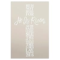 Mathew 28 6 Cross Stencil by StudioR12 | Craft DIY Spring Home Decor | Paint Easter Wood Sign | Reusable Mylar Template | Select Size (8 inches x 12 inches)