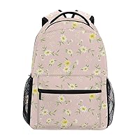 ALAZA Tiny Daisy Flower Floral Large Backpack Personalized Laptop iPad Tablet Travel School Bag with Multiple Pockets