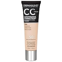 Continuous Correction Tone-Evening CC Cream Foundation SPF 50+, Full Coverage Foundation Makeup & Color Corrector, Oil-Free
