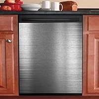 Stainless Steel Pattern Dishwasher Magnet,Steel Dishwasher Cover Kitchen Decoration,Vinyl Sticker Fridge Magnetic Refrigerator Panel Decal,Easy To Trim Home Appliances Magnets 23*26inch