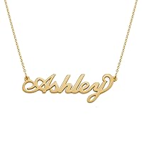 MYKA - Personalized “Carrie” Name Necklace in Sterling Silver 925, Rose Gold & Gold Plating, Yellow & White Gold – Custom Pendant Nameplate – Customized Jewelry – Gift for Women, Her, Wife, Sister For Christmas, Xmas, Birthday, Mother’s Day