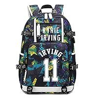FANwenfeng Basketball Player K-Irving Luminous Backpack Travel Daypacks Fans Bag for Men Women (Style 2)