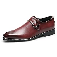 Men's Loafers Slip-Ons Formal Dress Buckle Leather Walking Shoes Casual Wedding Fashion Tuxedo Shoes for Men