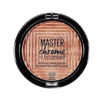 Maybelline New York Facestudio Master Chrome Metallic Highlighter Makeup, Molten Rose Gold, 0.24 oz.