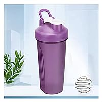 Shaker Bottle Blender w. Loop Top & Stainless Whisk Ball-Leak Proof Mixer Cup with Stainless Steel Blending Ball - Mixing Bottles for Protein Shakes(800ML-24oz, Purple)