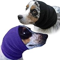 Happy Hoodie 2 Pack Large Bundle (Black & Purple) The Original Grooming & Force Drying Miracle Tool for Anxiety Relief & Calming Dogs