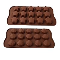 Five-Pointed Star Shell Silicone Chocolate Fondant Mold Baking Cake ice Tray Crystal Glue Mold